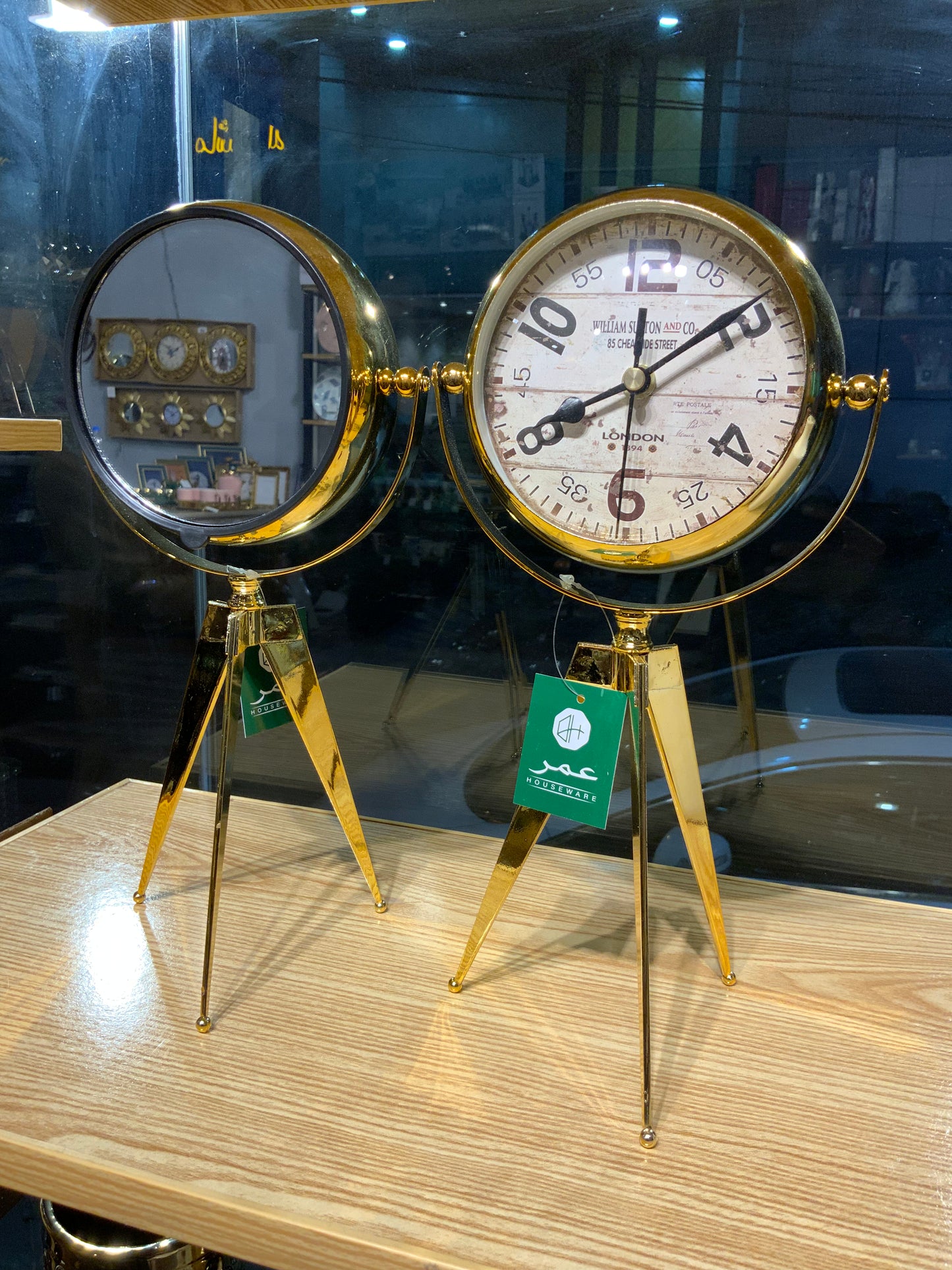 Table Decor Clock And Mirror