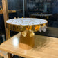 Fancy Cake Stand Gold Flower