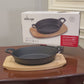 Danny Home Cast-Iron Skillet Oval Large 1Pcs