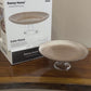 Danny Home Glass Cake Dish Shiny Beige