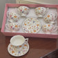 Premium Autumn Floral Cup Saucer Set 12Pcs