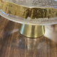 Golden Fancy Glass Platter Small